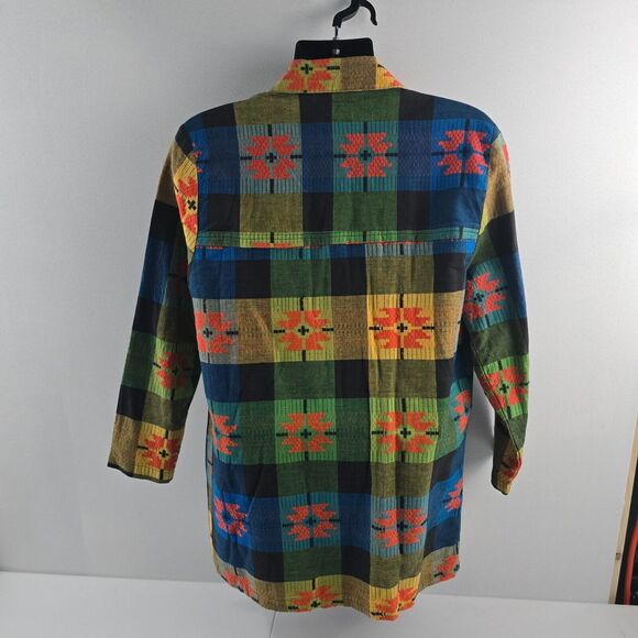VTG Angelique NYC womens jacket L Aztec‎ Navajo tapestry Fair 4794 - Picture 4 of 10
